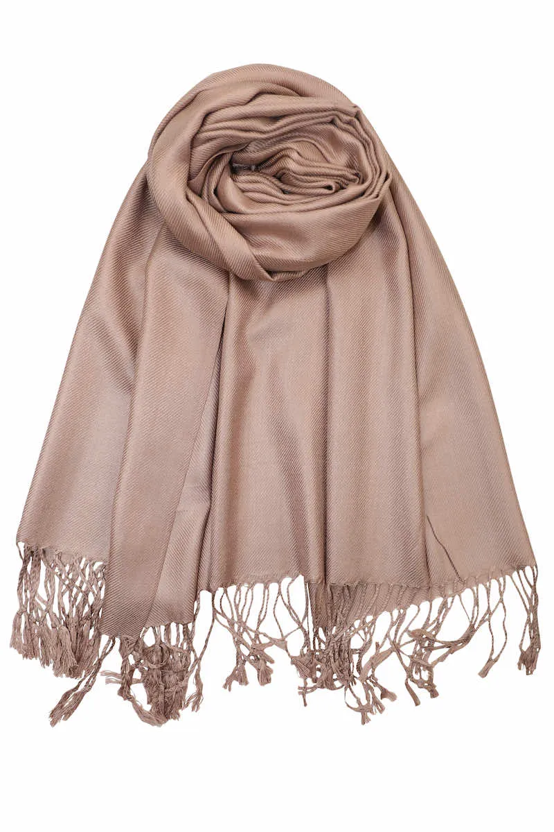 Achillea Camel Brown Pashmina Scarf