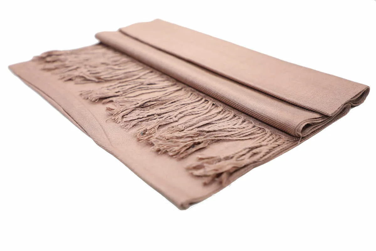 Achillea Camel Brown Pashmina Scarf