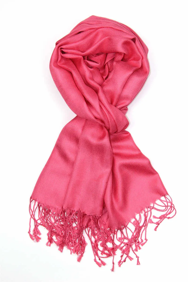 Achillea Coral Pink Pashmina Scarf