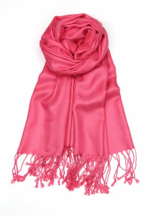 Achillea Coral Pink Pashmina Scarf