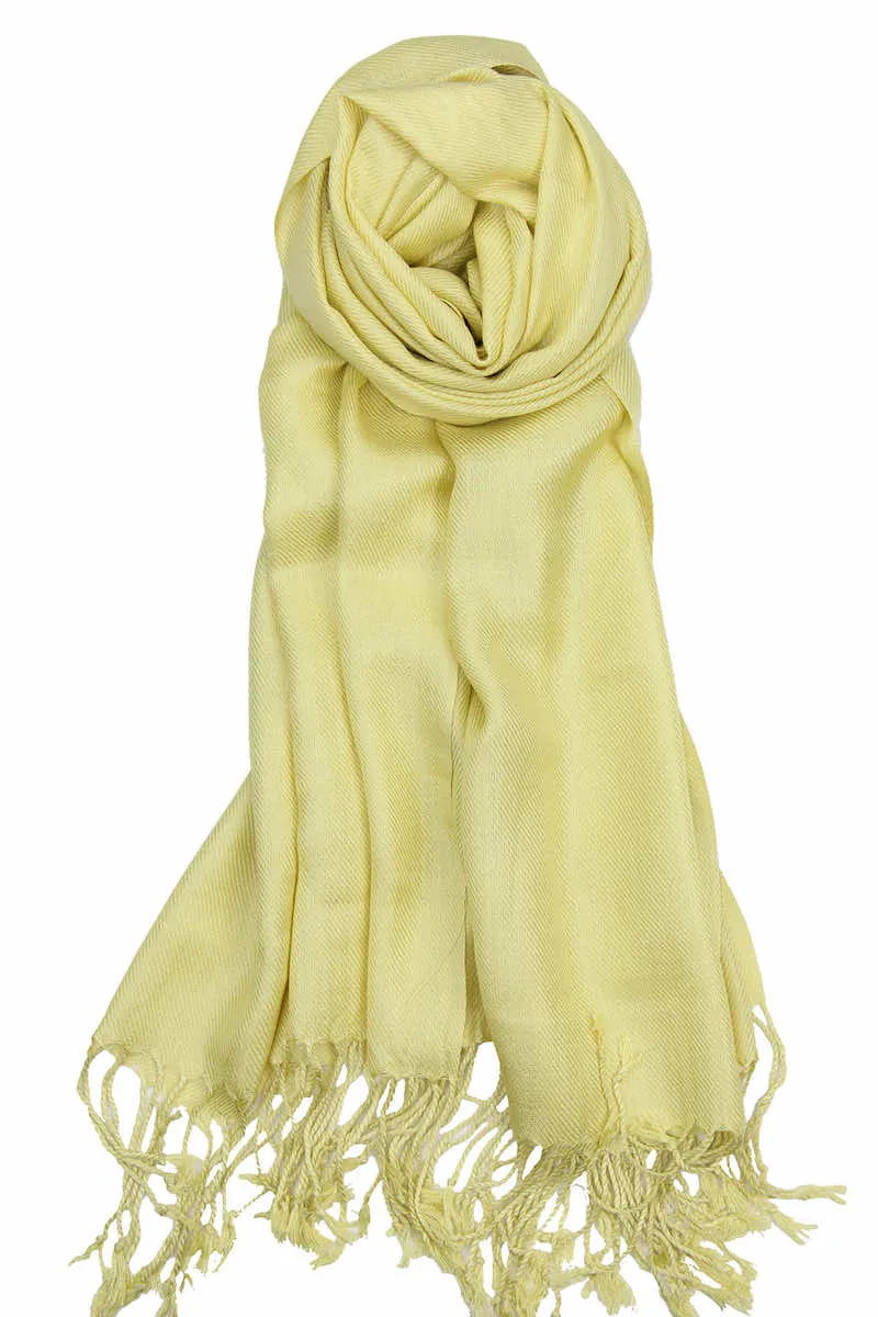 Achillea Lemon Yellow Pashmina Scarf