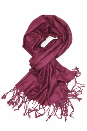 Achillea Wine Pashmina Scarf