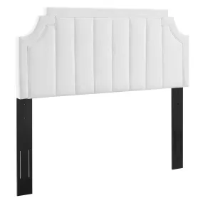 Alyona Channel Tufted Performance Velvet Twin Headboard By Modway - MOD-6346 - White