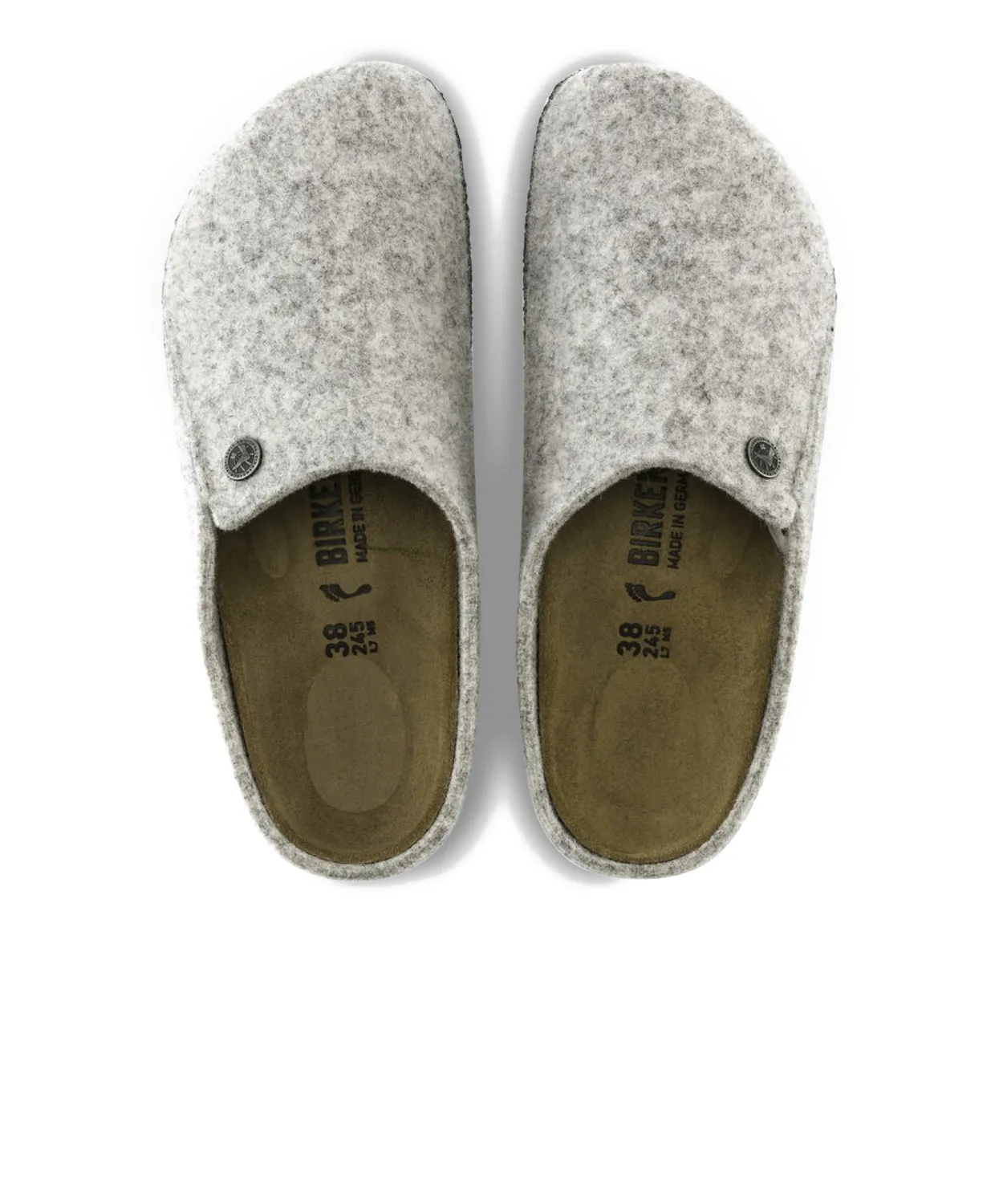 Birkenstock Kids Zermatt Wool Felt Light Grey Clogs