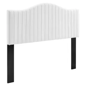 Brielle Channel Tufted Performance Velvet Twin Headboard By Modway - MOD-6558 - White