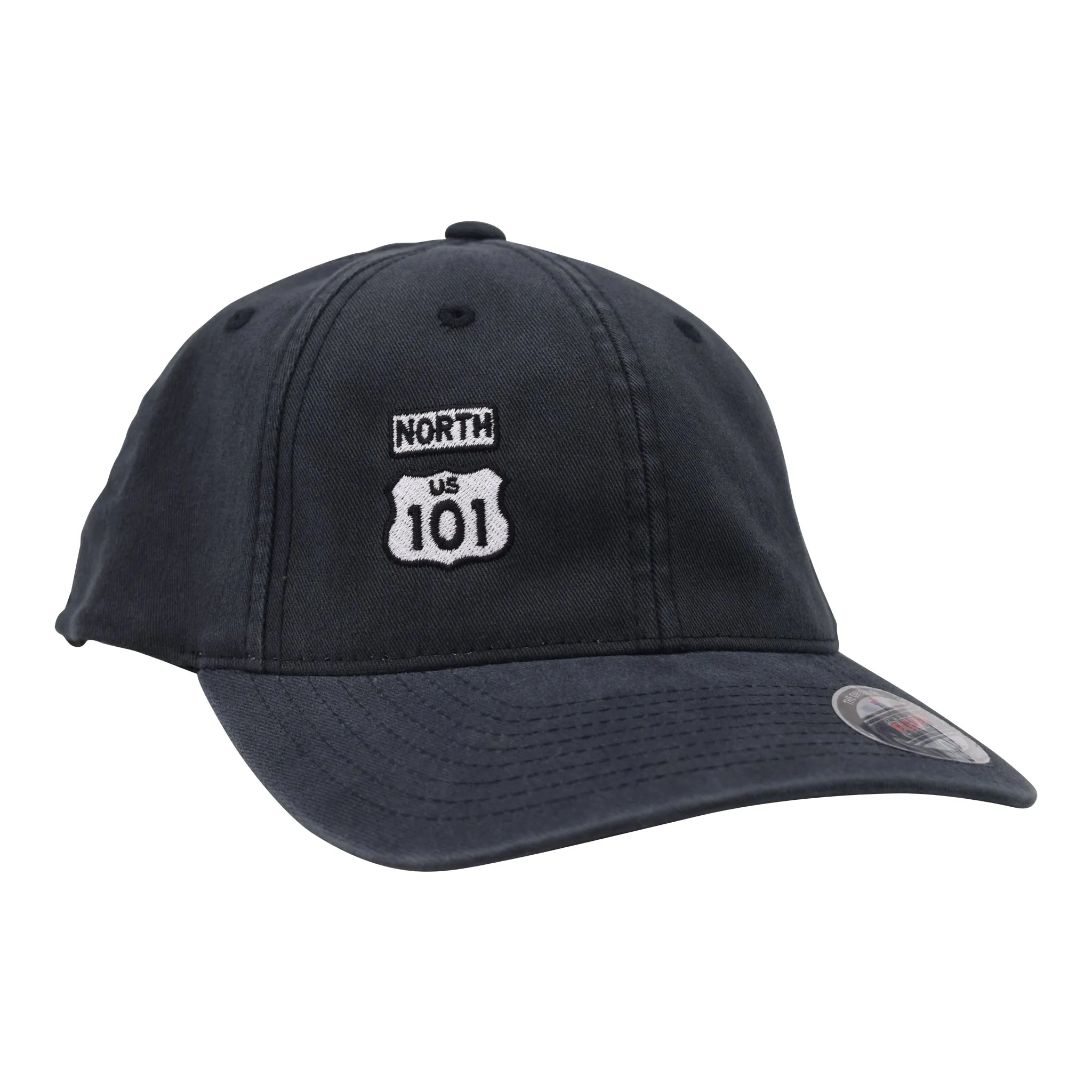 CB 101 North Garment Wash Dad Flex Stretch Hat Black