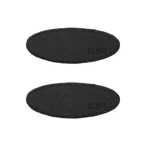 clip 2pc felt embroidered - black