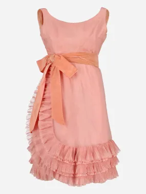 Cocktail Dress With Bow Belt - 50s