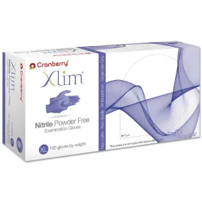 Cranberry Xlim Cool Blue Nitrile Gloves