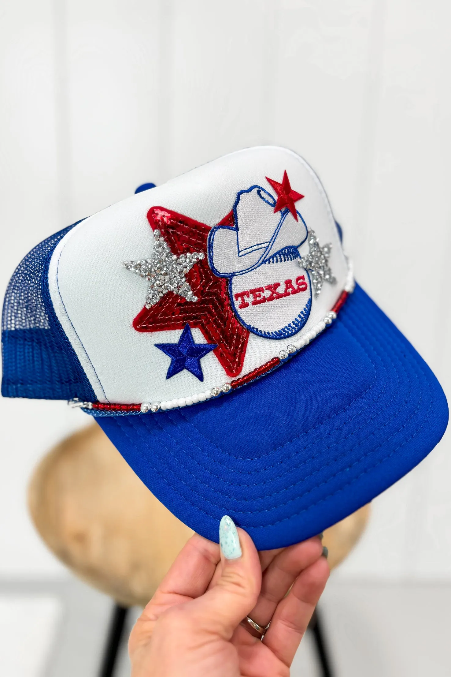 Custom Trucker Hat - Texas Baseball