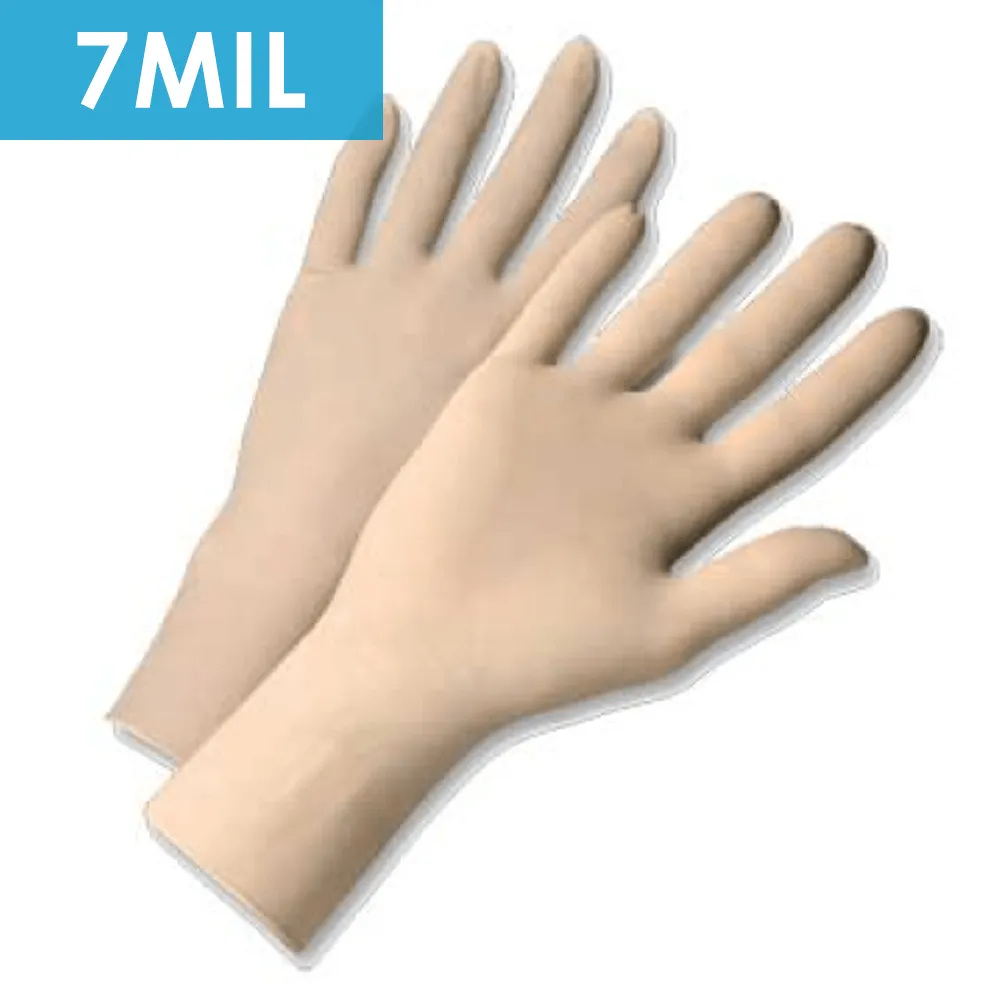 Disposable Gloves-2850 Powder Free Latex, Industrial Grade, 7 mil