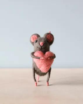 Felt Mouse With Heart