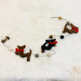 Felted Reindeer Hanging with Bells