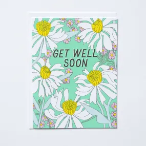 Get Well Soon Daisies Note Card