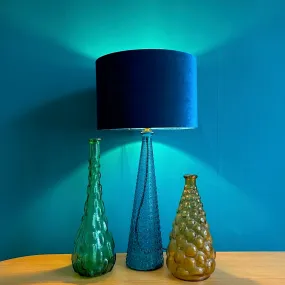 Glass cone lamp in turquoise