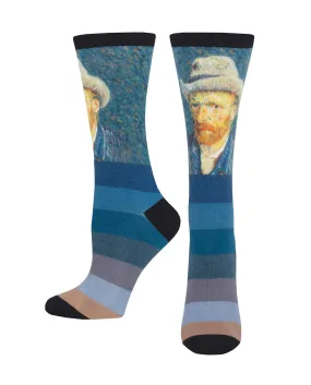 Ladies 3D Self-Portrait With Grey Felt Hat Socks