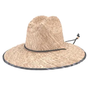 Mens Straw Lifeguard With Palm Print