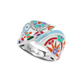 Pashmina Collection Multiple Color Italian Enamel Ring