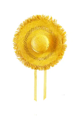 SAMPLE - Organic Raffia Hat - Sunflower Yellow