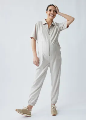 Short Sleeve Maternity Jumpsuit