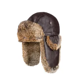 Ugg Kids Vintage Rodeo Leather Rabbit Fur Aviator Hat