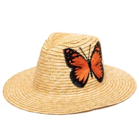 Women's Wheat Straw Palm Fedora